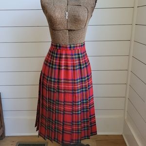 Vintage Edinburgh Wool Plaid Skirt